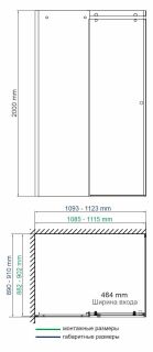 Душевой уголок Wasserkraft Vils 110x90см серебристый 56R15